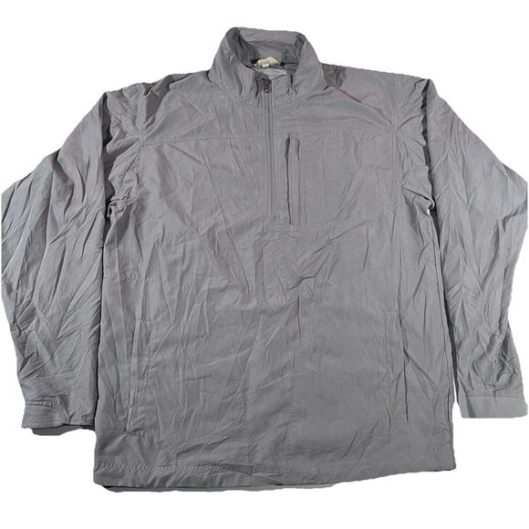 Duluth Trading Company Bogey 1/4 Zip Pullover Windshirt Grey Men's Medium Tall - Picture 1 of 8